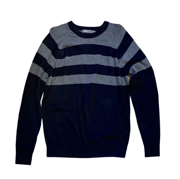 Vince Navy Blue Long Sleeve Cotton Crewneck | XL